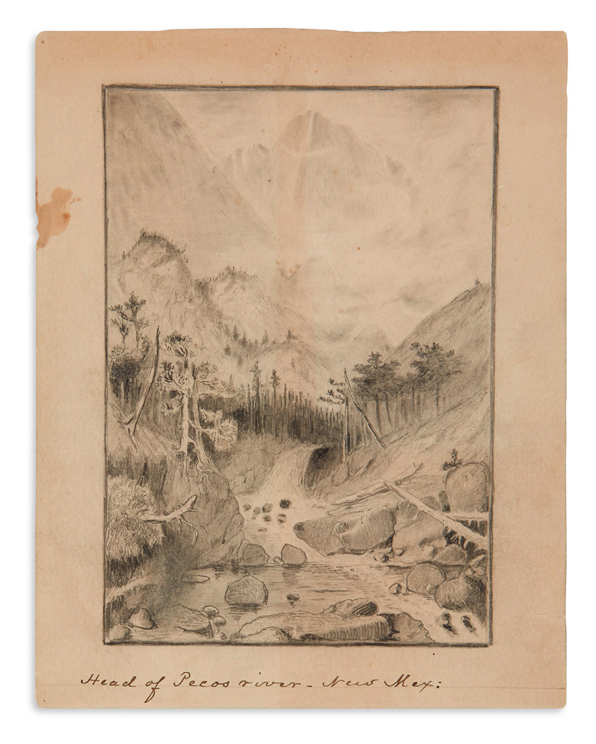 (WEST.) William Sydney Porter, a.k.a. O. Henry. Illustrations for a lost mining memoir, drawn long before his fame as an author.